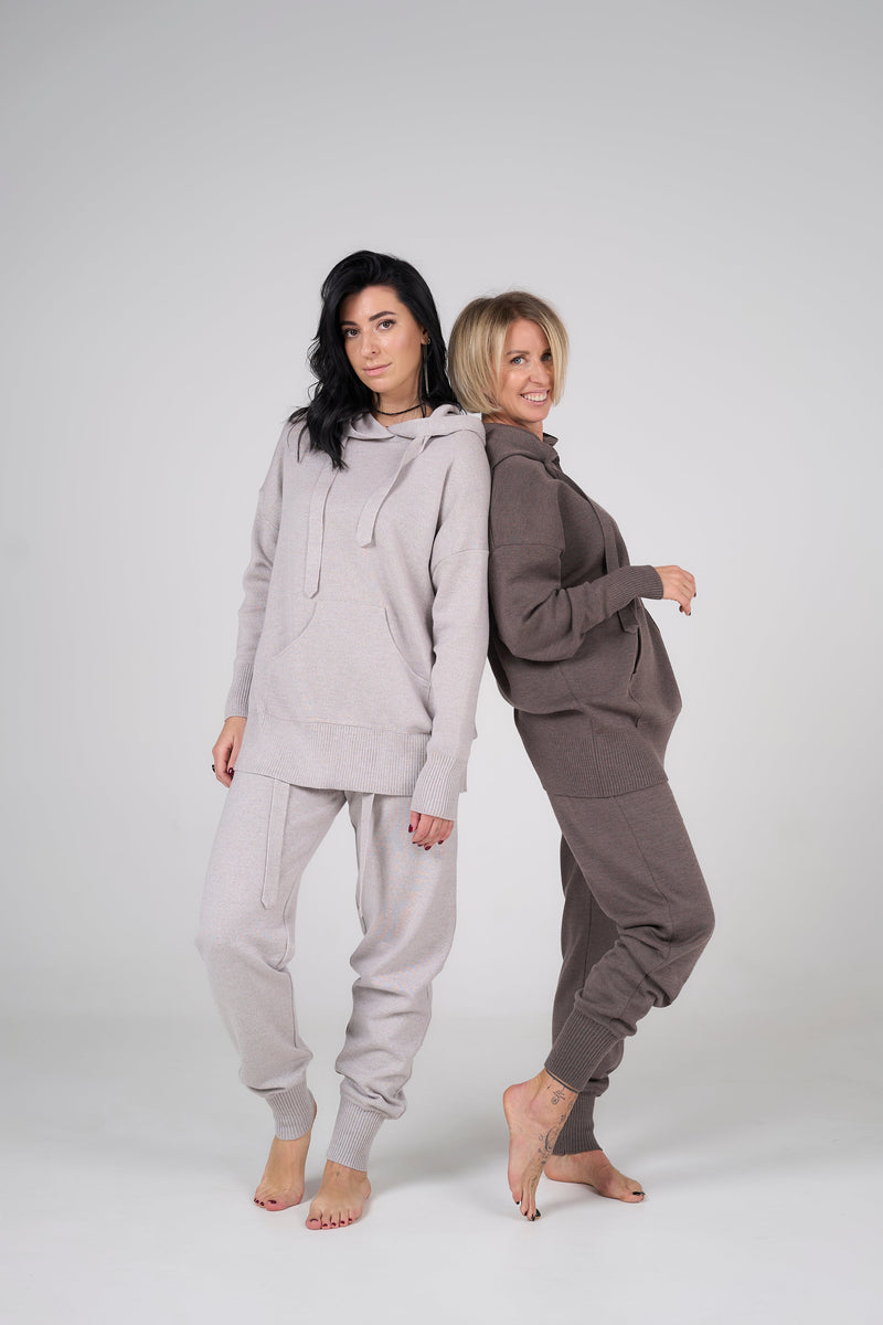 Knitted suits with hoodie-Urushadze Brand