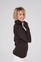 Classic plain Knit sweater | Coffee color