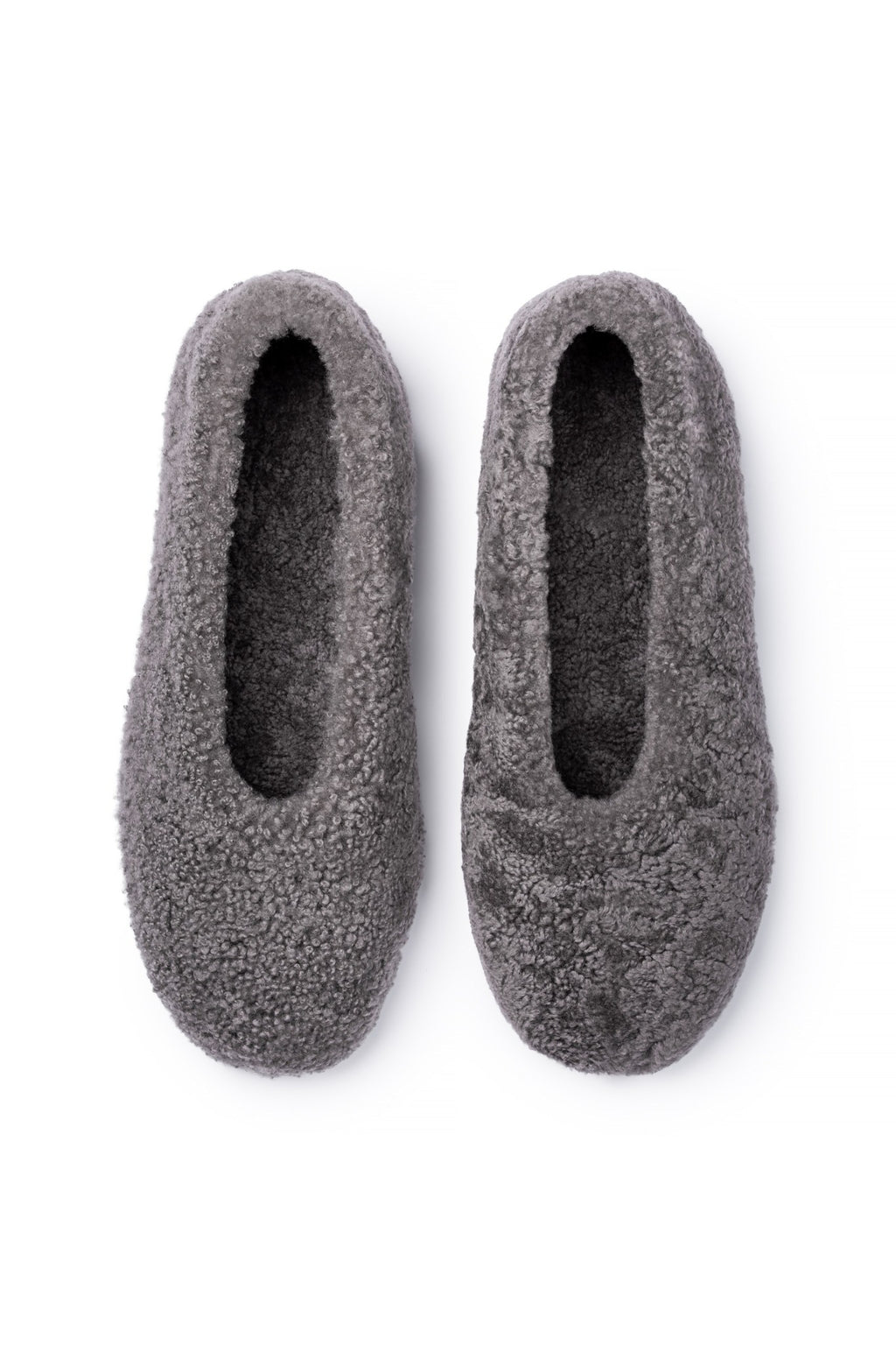 Gray slippers - rear view