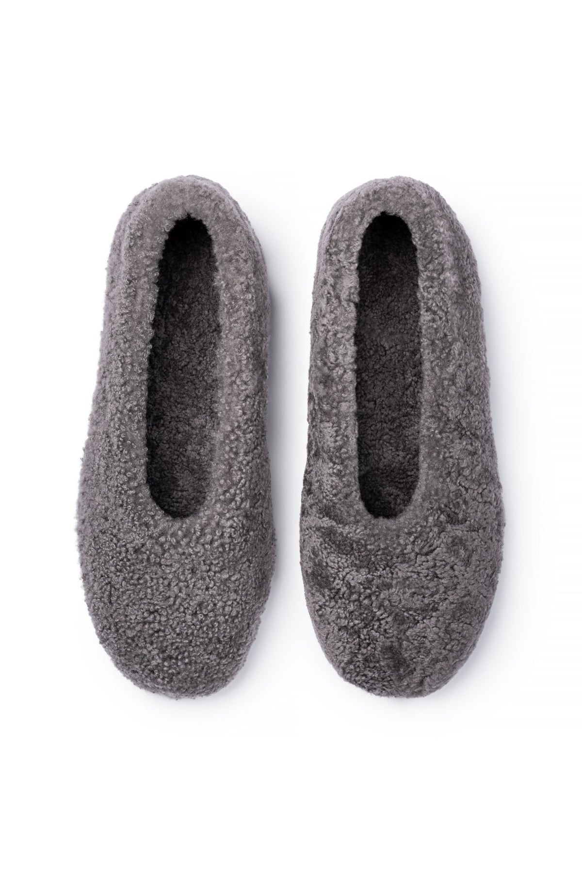 Gray slippers - rear view
