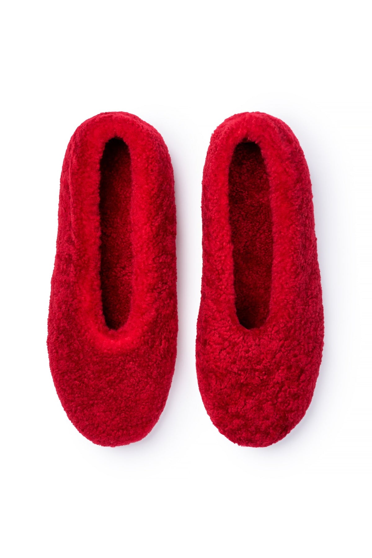 Red slippers - rear view