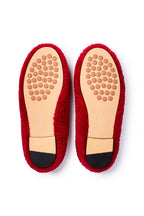Red slippers - top view