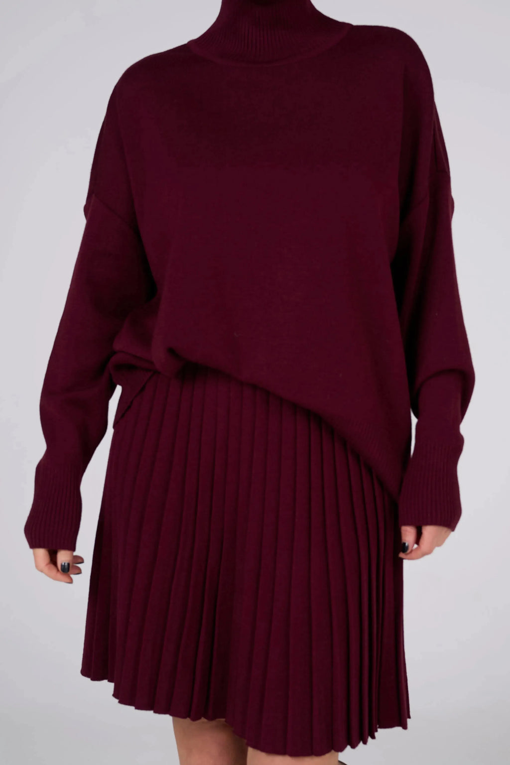 Fly Baby Pleated Suit | Wine color