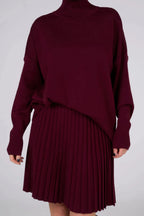 Fly Baby Pleated Suit | Wine color