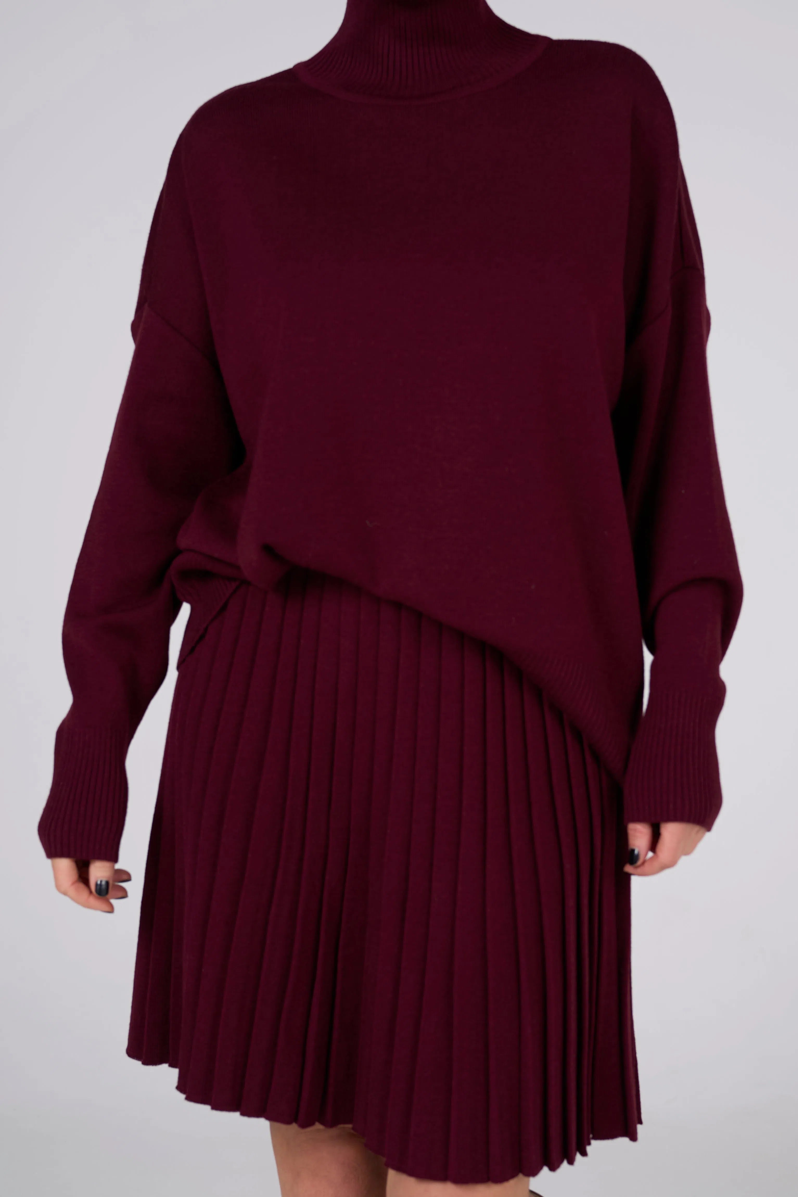 Fly Baby Pleated Suit | Wine color