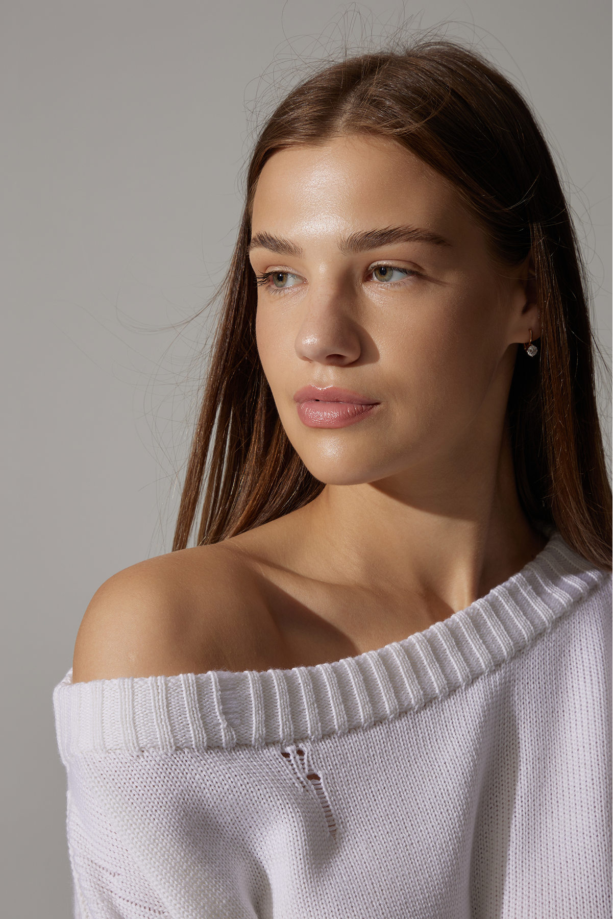 Ripped Merino Wool Sweater | Milky White