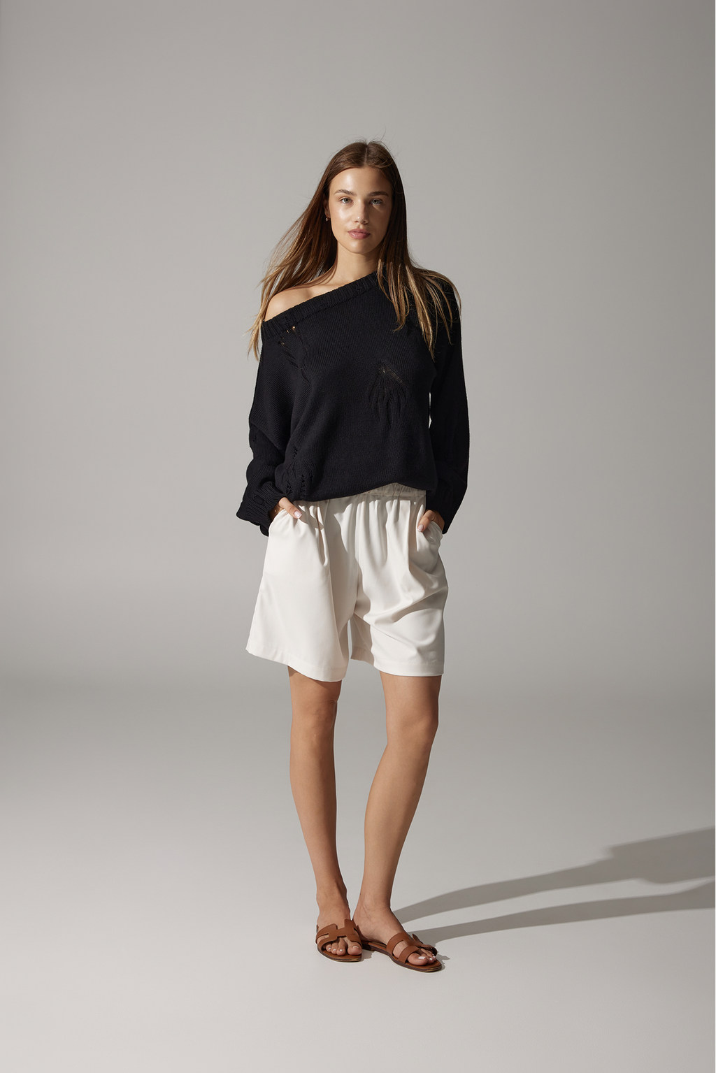 Ripped Merino Wool Sweater | Black