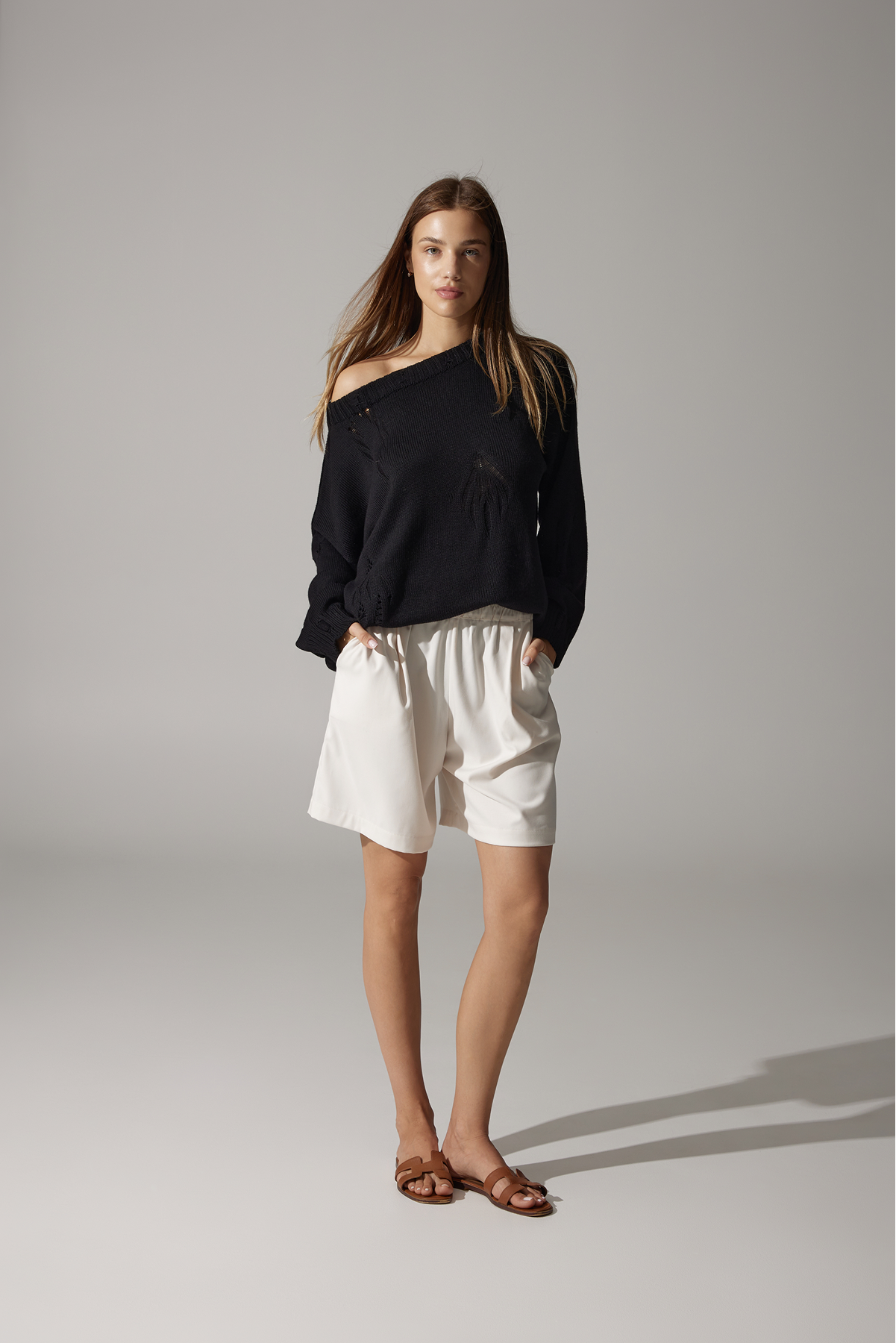 Ripped Merino Wool Sweater | Black