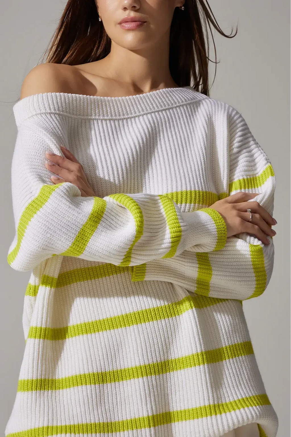 Merino Wool Sweater "Sea" | Lime