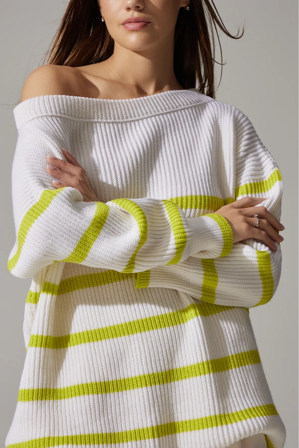 Merino Wool Sweater "Sea" | Lime