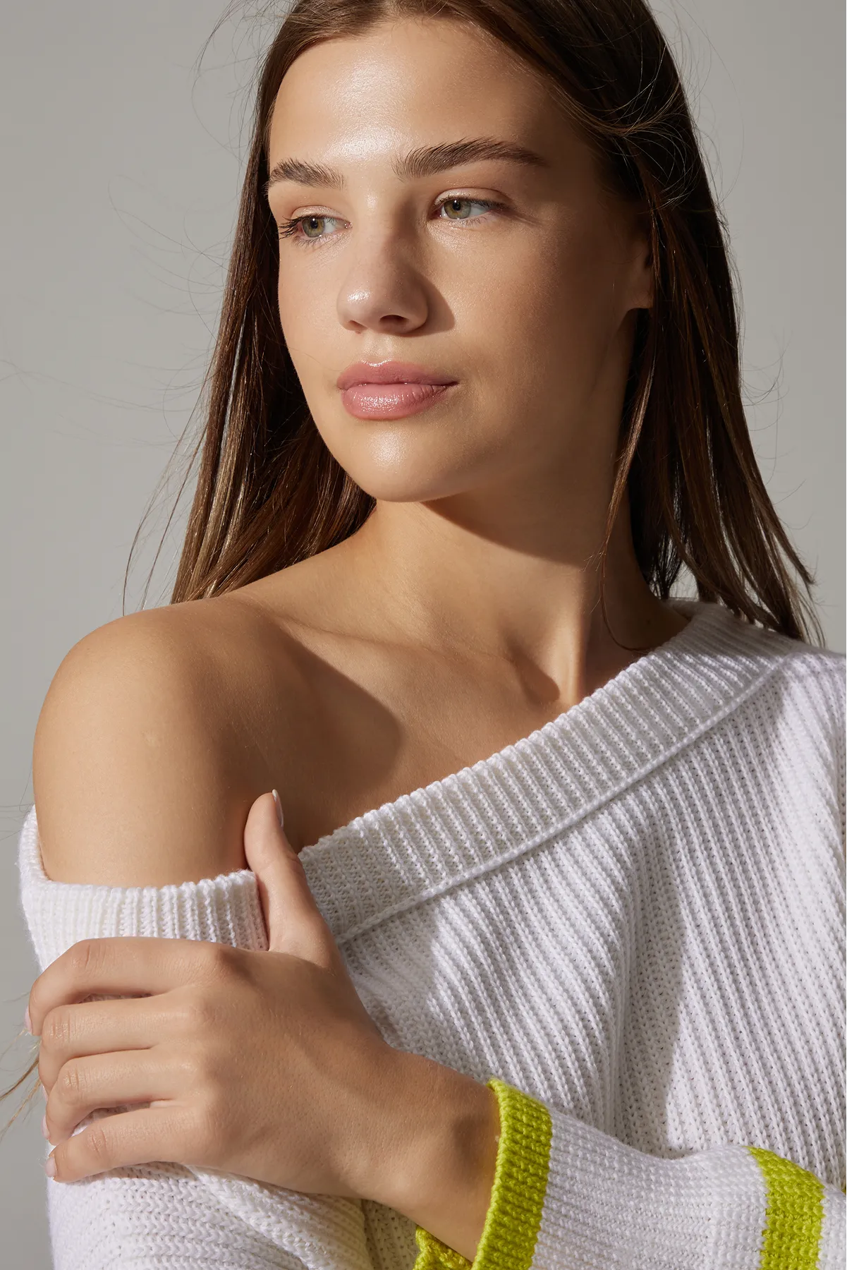 Merino Wool Sweater "Sea" | Lime