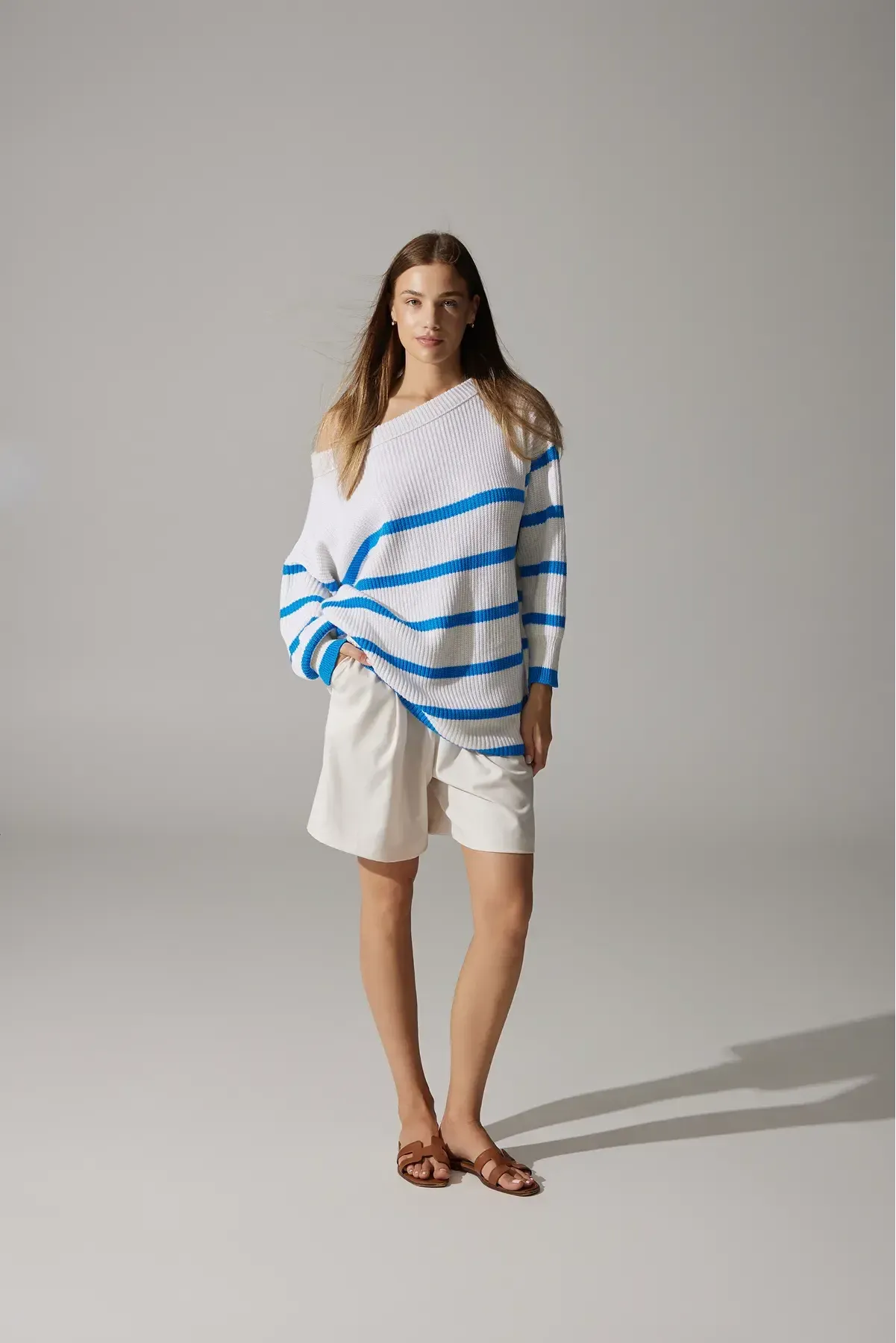 Merino Wool Sweater "Sea" | Blue