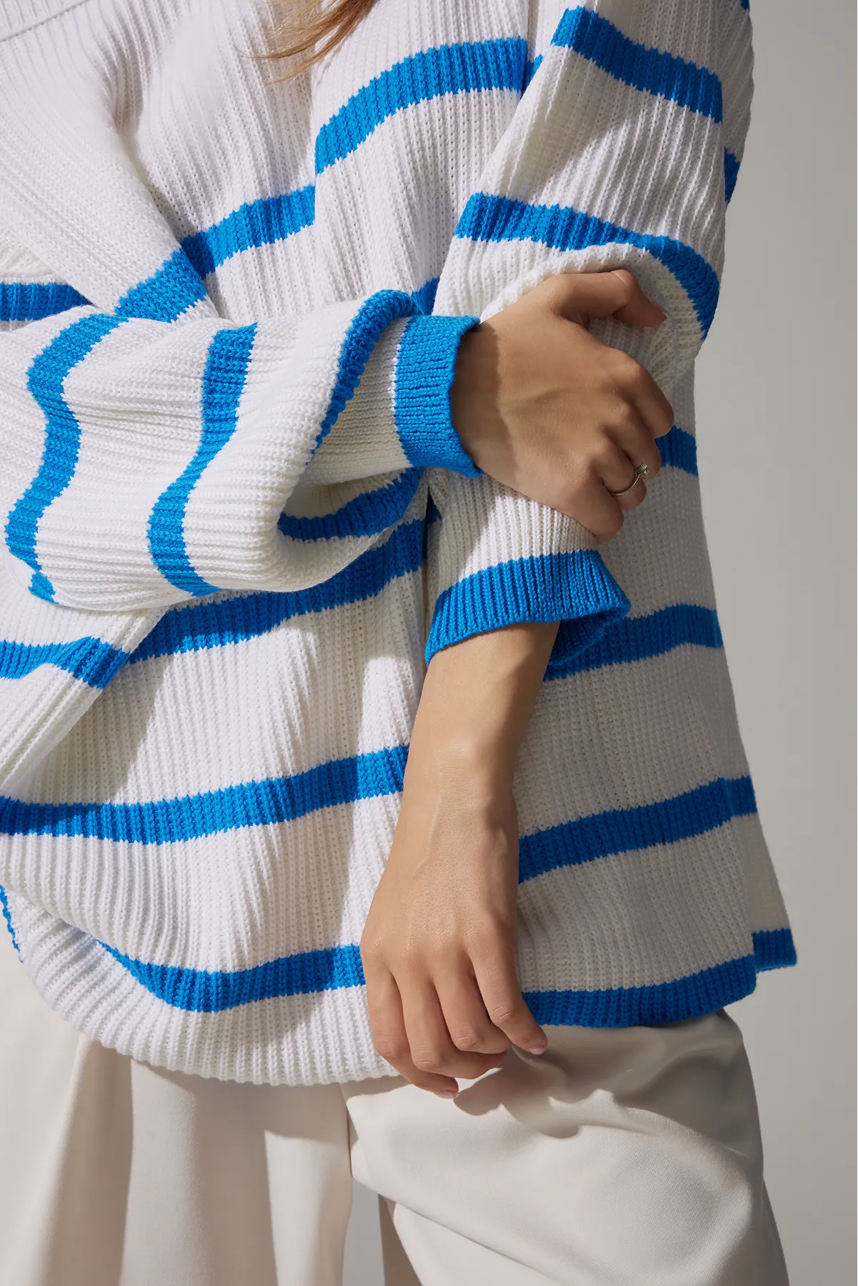 Merino Wool Sweater "Sea" | Blue