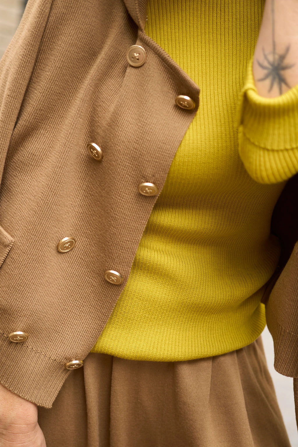 Knit Turtleneck Sweater | Mustard