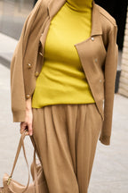 Knit Turtleneck Sweater | Mustard