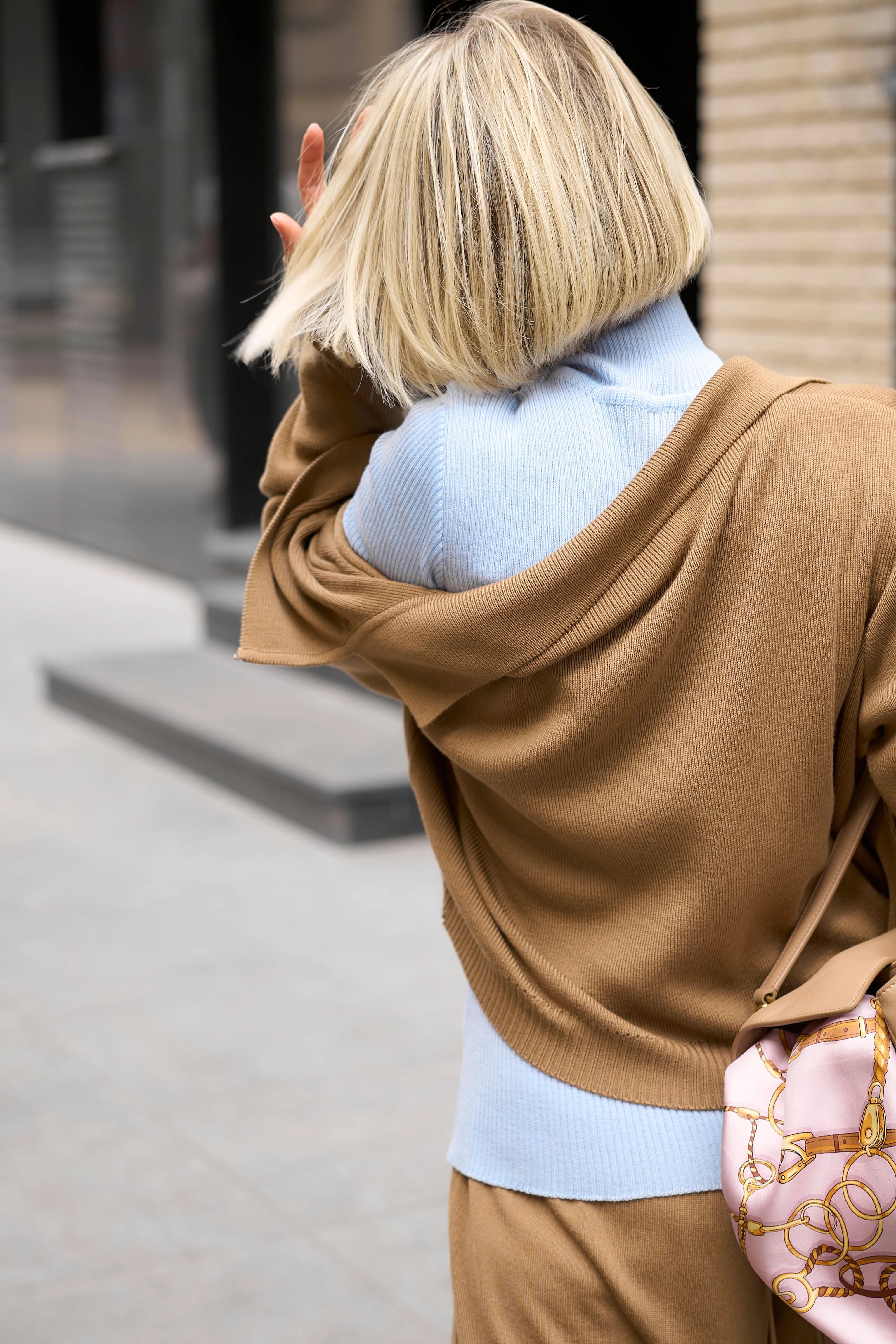 Knit Turtleneck Sweater | Light Blue