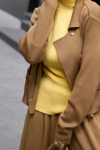 Knit Turtleneck Sweater | Yellow