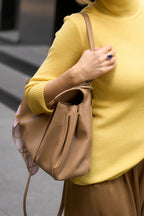 Knit Turtleneck Sweater | Yellow