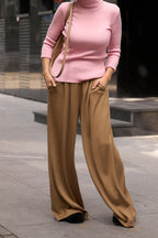 Knit Turtleneck Sweater | Pink