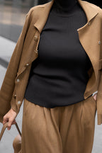 Knit Turtleneck Sweater | Anthracite