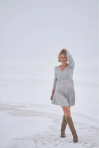 Merino Cashwool Fly Baby Spring Suit With Skirt | Silver