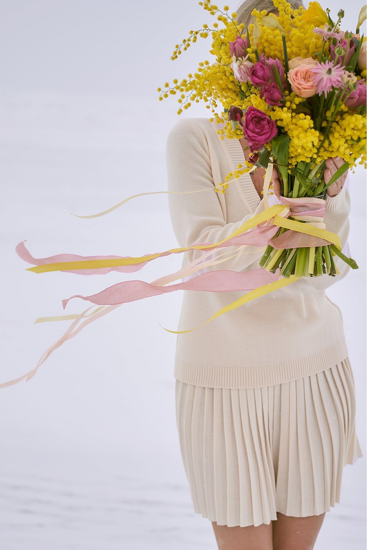 Merino Cashwool Fly Baby Spring Suit With Skirt | Vanilla