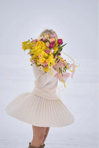 Merino Cashwool Fly Baby Spring Suit With Skirt | Vanilla