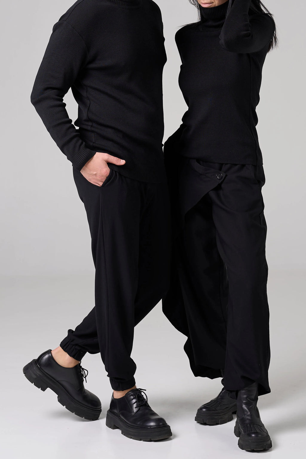 Man Classic plain Knit sweater | Black color