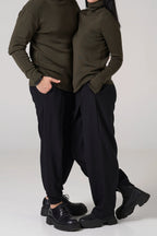 Man Classic plain Knit sweater | Khaki color