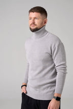 Man Classic plain Knit sweater | Gray color