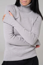 Classic plain Knit sweater | Gray color