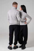 Man Classic plain Knit sweater | Gray color