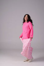 Ripped Merino Wool Sweater | Pink