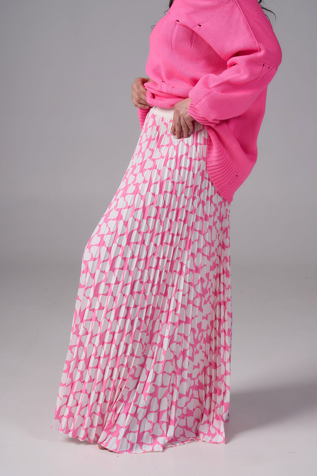 Ripped Merino Wool Sweater | Pink