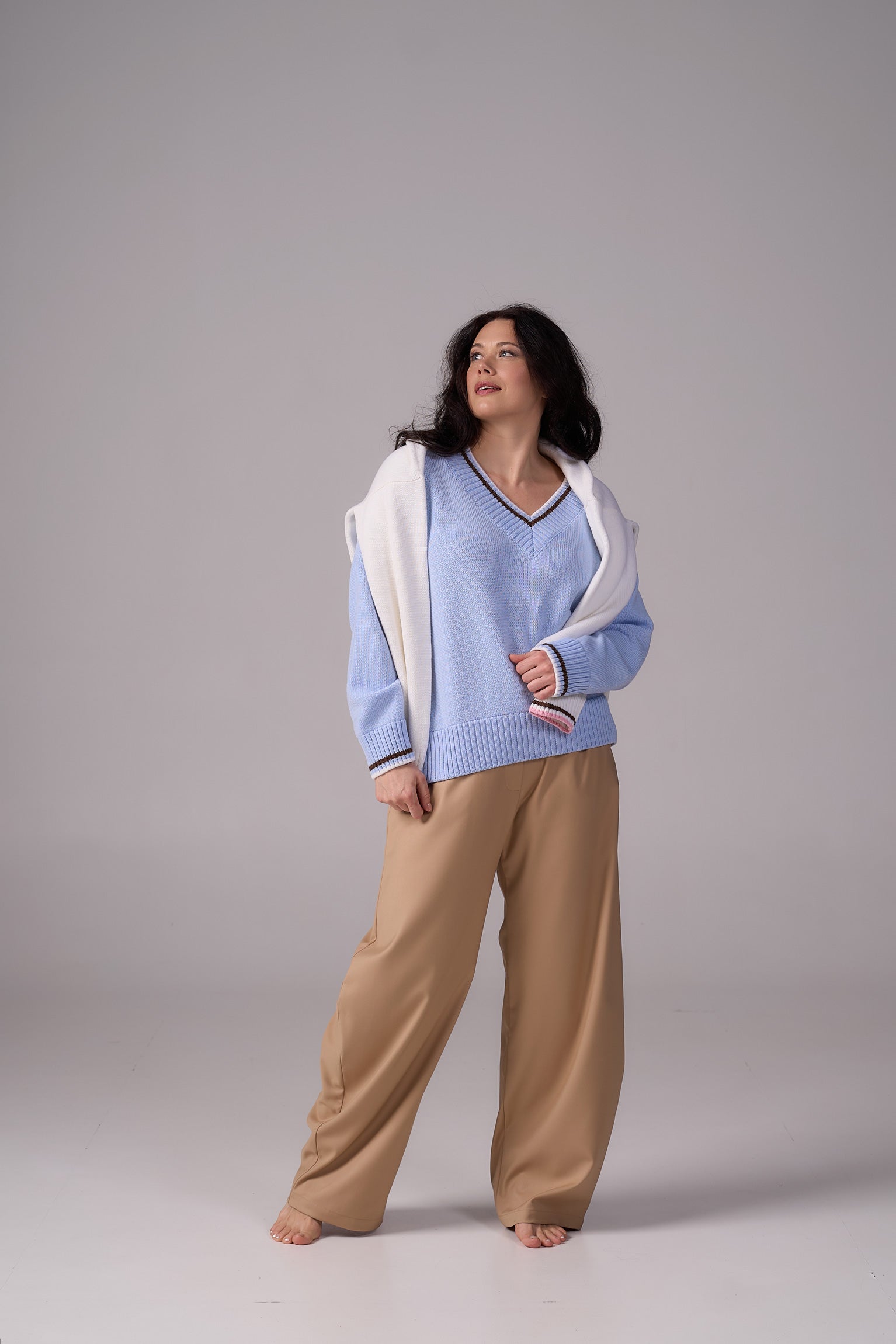 Knit Sweater “Lorenzo” | Sky Blue Color