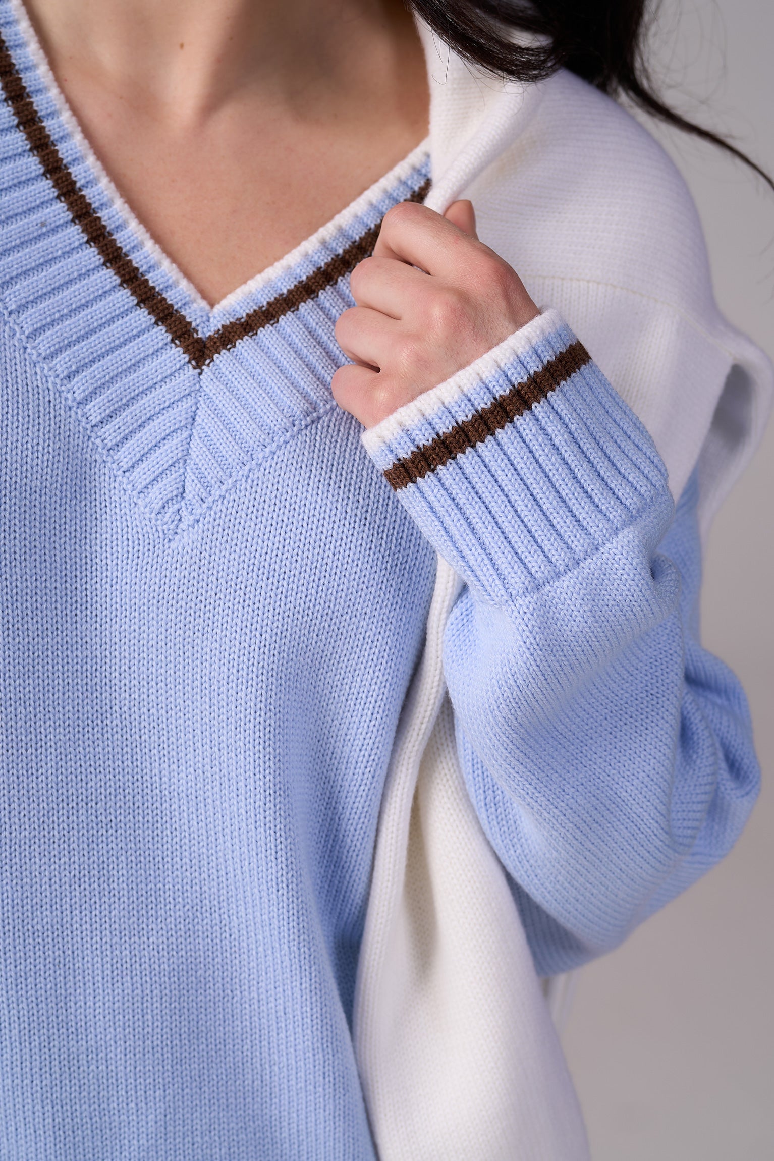 Knit Sweater “Lorenzo” | Sky Blue Color