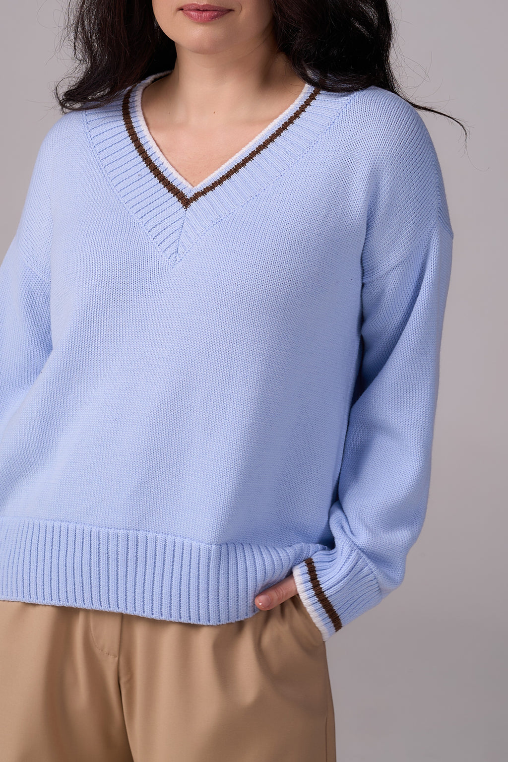 Knit Sweater “Lorenzo” | Sky Blue Color