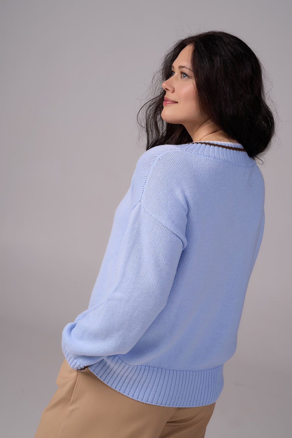 Knit Sweater “Lorenzo” | Sky Blue Color