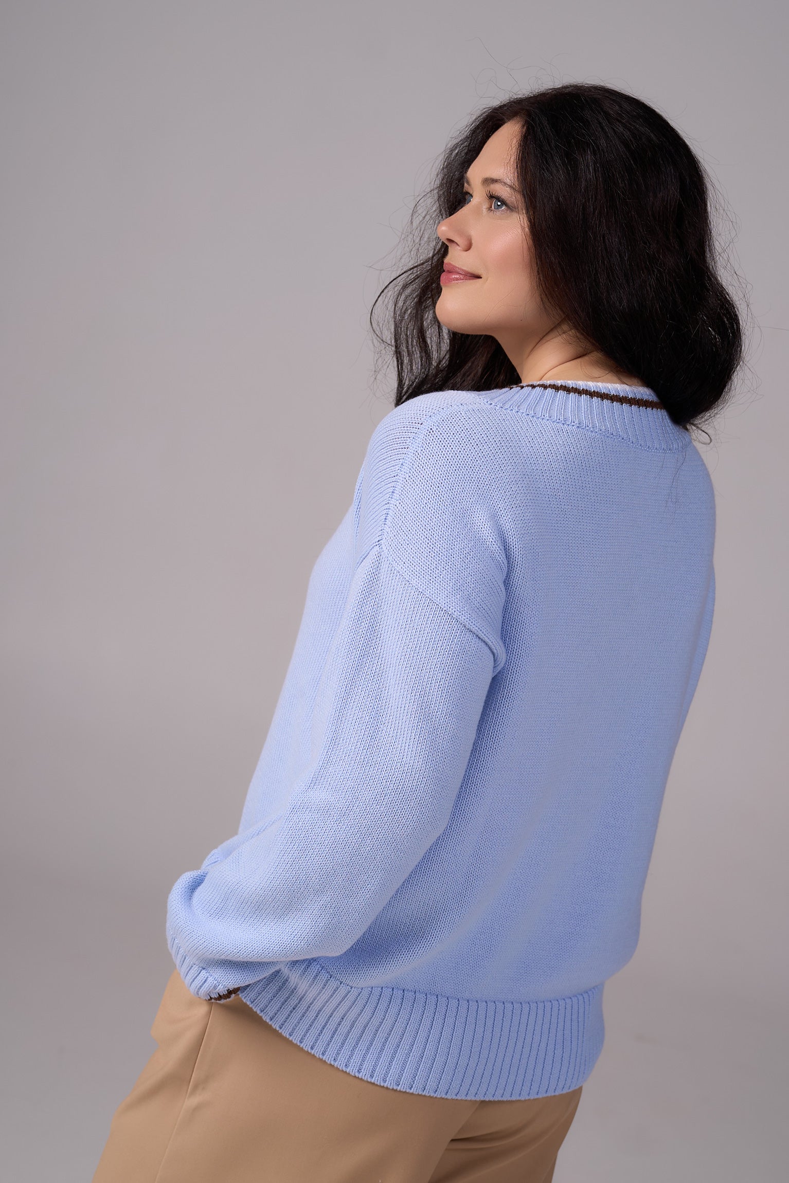 Knit Sweater “Lorenzo” | Sky Blue Color