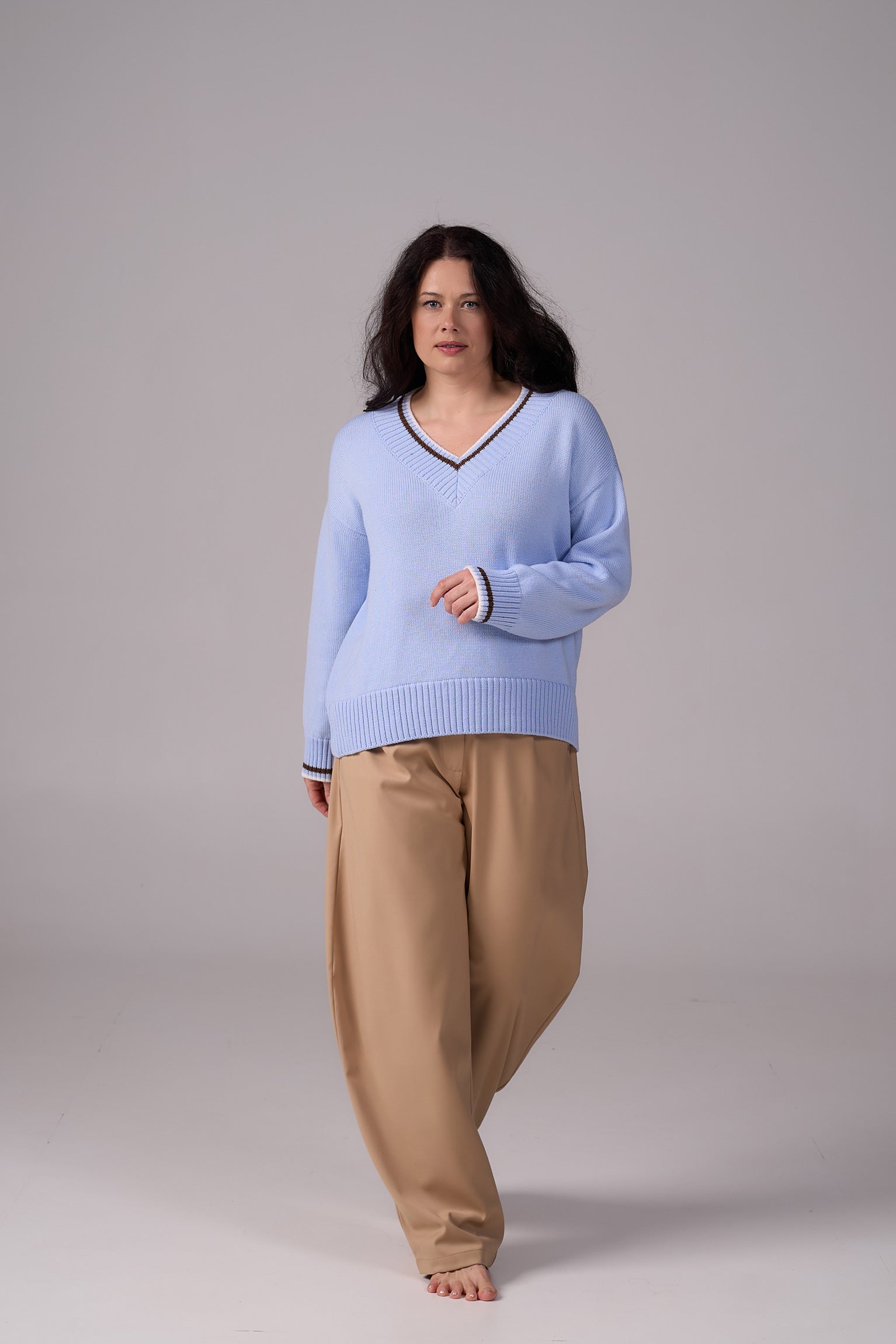 Knit Sweater “Lorenzo” | Sky Blue Color