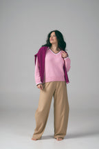 Knit Sweater “Lorenzo” | Light Pink Color