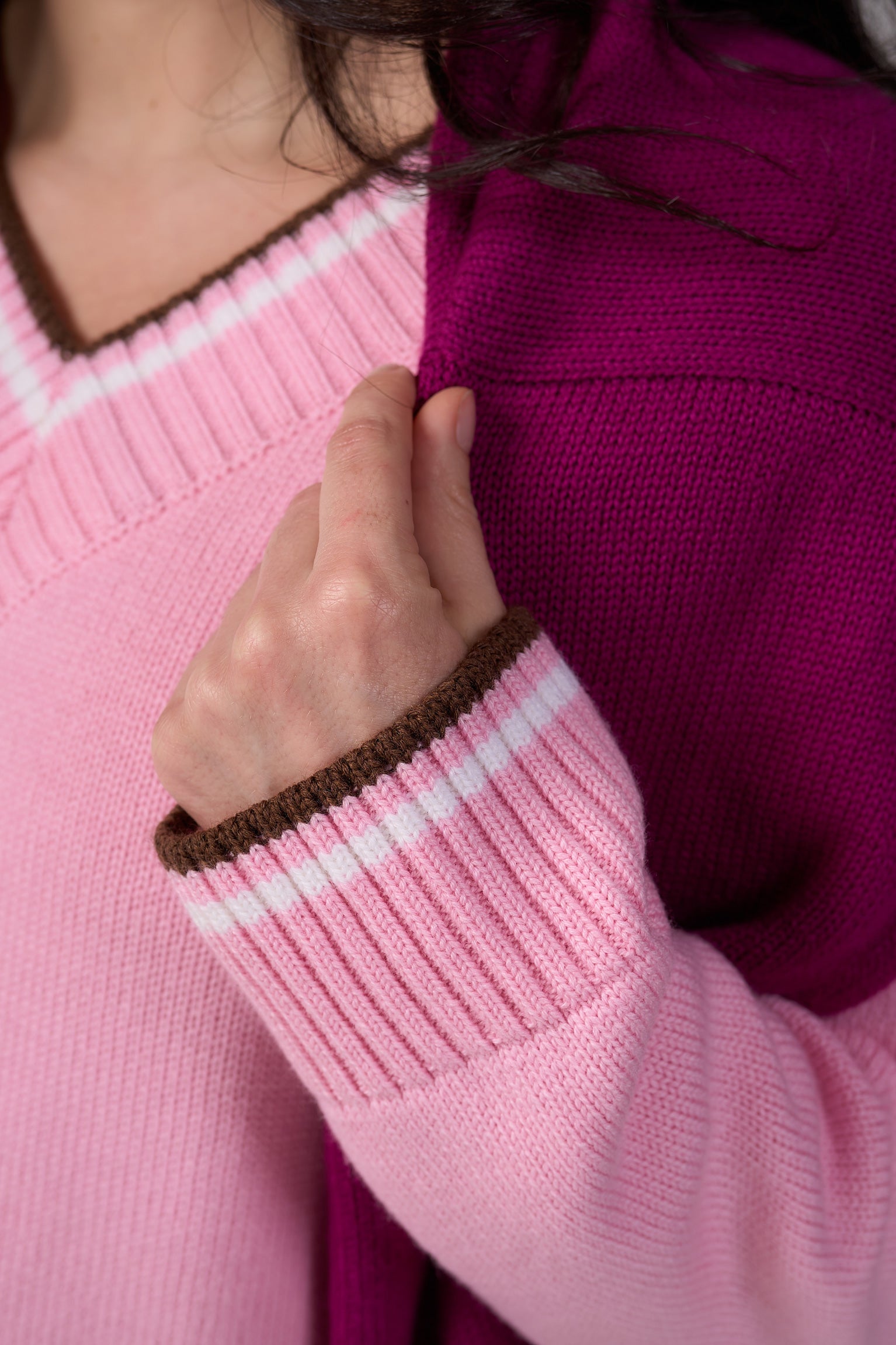 Knit Sweater “Lorenzo” | Light Pink Color