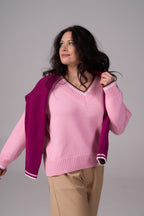 Knit Sweater “Lorenzo” | Light Pink Color