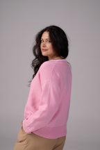 Knit Sweater “Lorenzo” | Light Pink Color