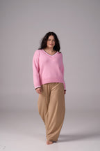 Knit Sweater “Lorenzo” | Light Pink Color