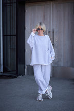 NADA cotton suit in Gray Melange