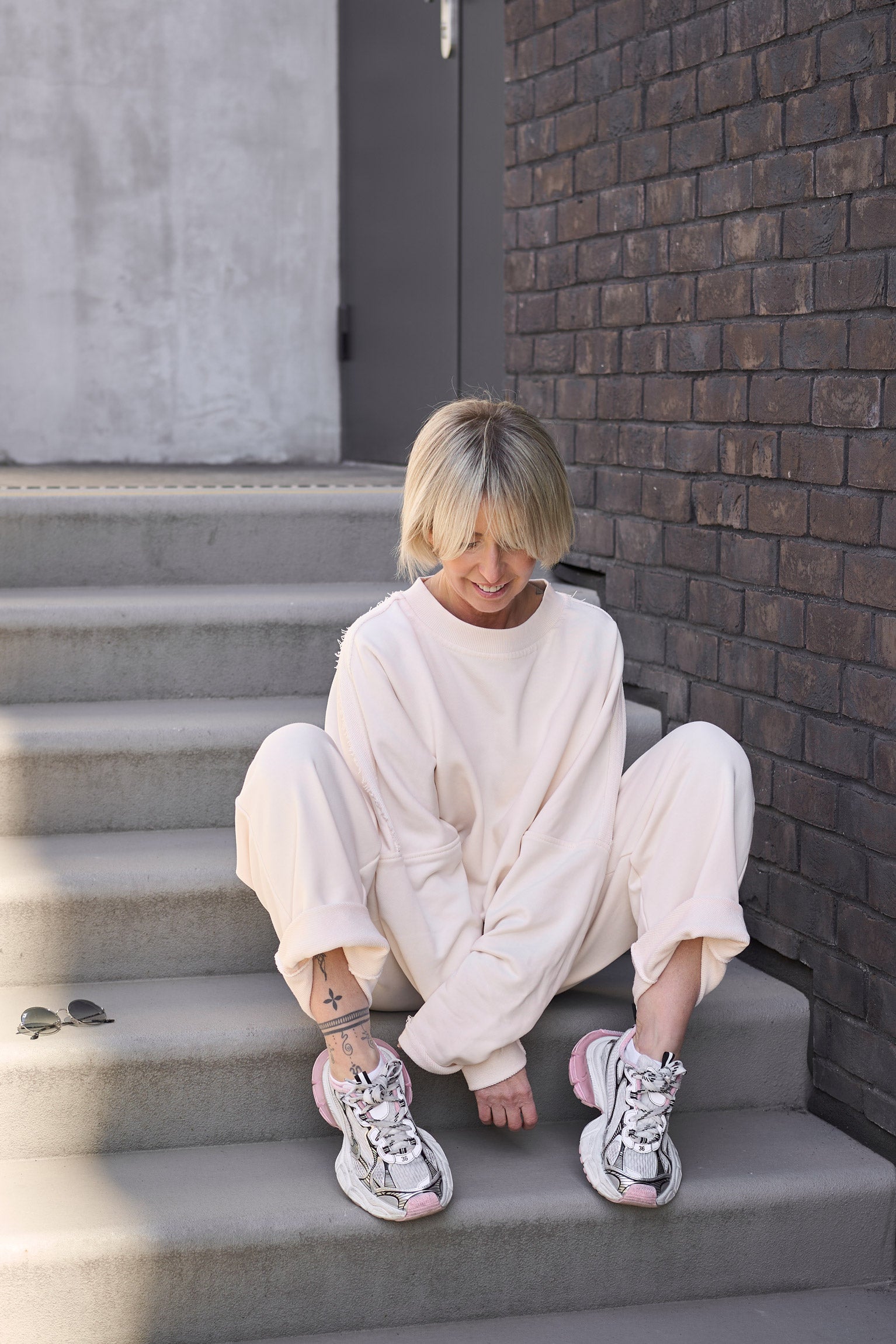 Nada Cotton Suit | Ecru Color