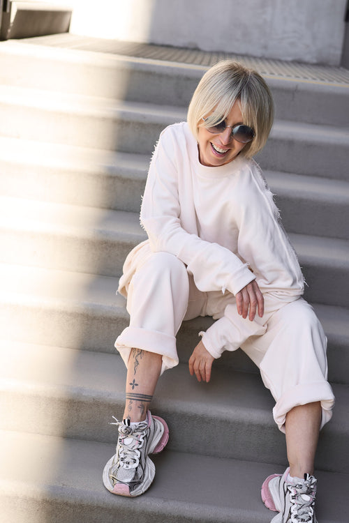 "Nada" Cotton Suit | Ecru Color