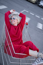 "Nada" Cotton Suit | Red Color