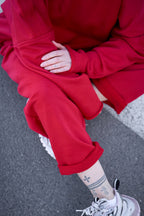 "Nada" Cotton Suit | Red Color